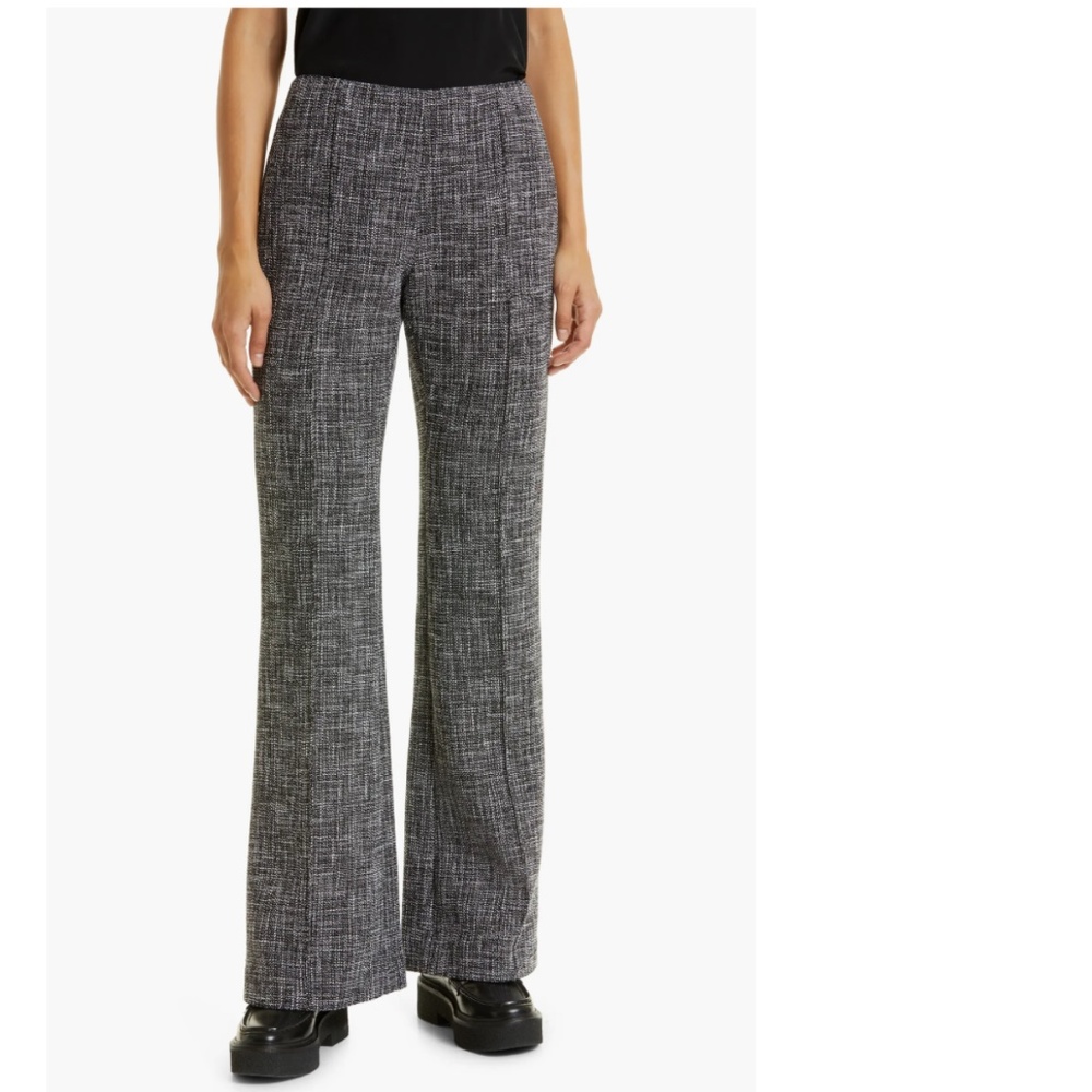 NWT $395 SMYTHE Tweed Pintuck Flare Leg Trousers in sizes 00 and 6!